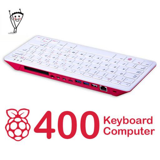 Máy tính Bàn phím Raspberry Pi 400 - Bố cục phím US (Mới nhất)