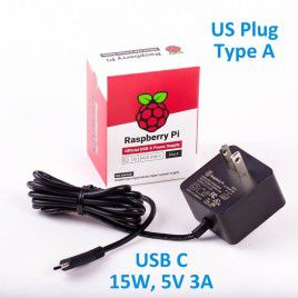 Raspberry Pi Official USB-C Power Supply 15W (5V/3A) (สีดำ)