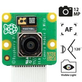 Raspberry Pi Camera Module 3 - 12MP with Auto Focus and Wide Angle Lens