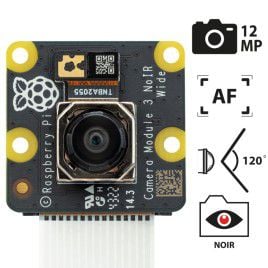 Raspberry Pi Camera Module 3 - 12MP with Auto Focus, NoIR and Wide Lens