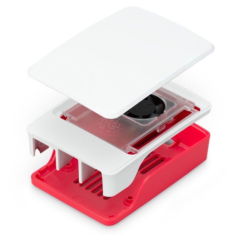 Official Raspberry Pi Case สำหรับ Raspberry Pi 5 แดง/ขาว