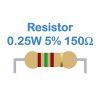 Resistor 0.25W 5% 130R - 1K3