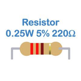 Resistor 0.25W 5% (220R)