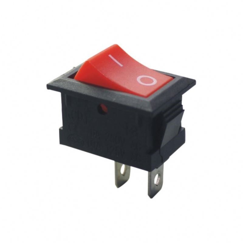 3Pcs Red Rocker Switch 2 Pin KCD1-101 250V 6A Boatlike Switch 2 Pin zc
