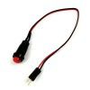 Push Button (Red) Panel Mount 10mm with Wire-20cm