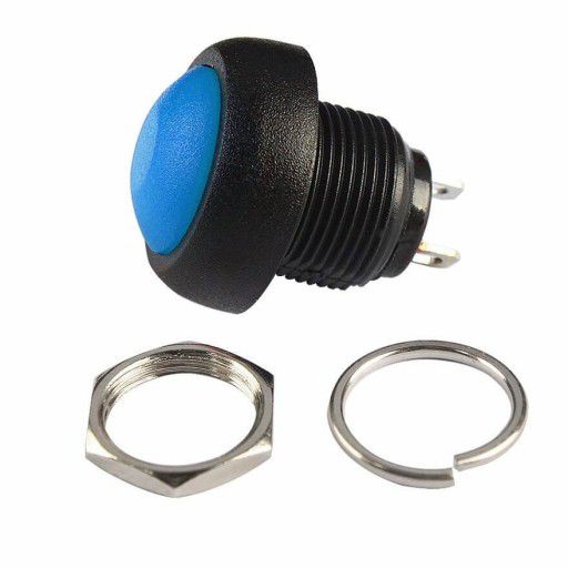 12mm Momentary Push Button - Blue 