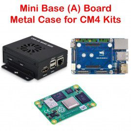 Mini Base (A) Board and Metal Case for Raspberry Pi CM4 and Kits