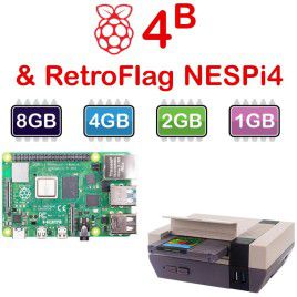 Raspberry Pi 4 Model B with RetroFlag NES Pi4 Case Bundles