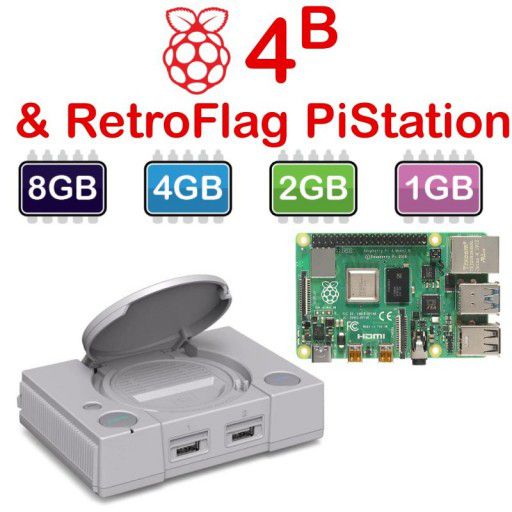 Raspberry Pi 4 Model B with RetroFlag PiStation Case Bundles