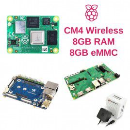 Raspberry Pi CM4 Wireless 8GB RAM 8GB eMMC and Kits