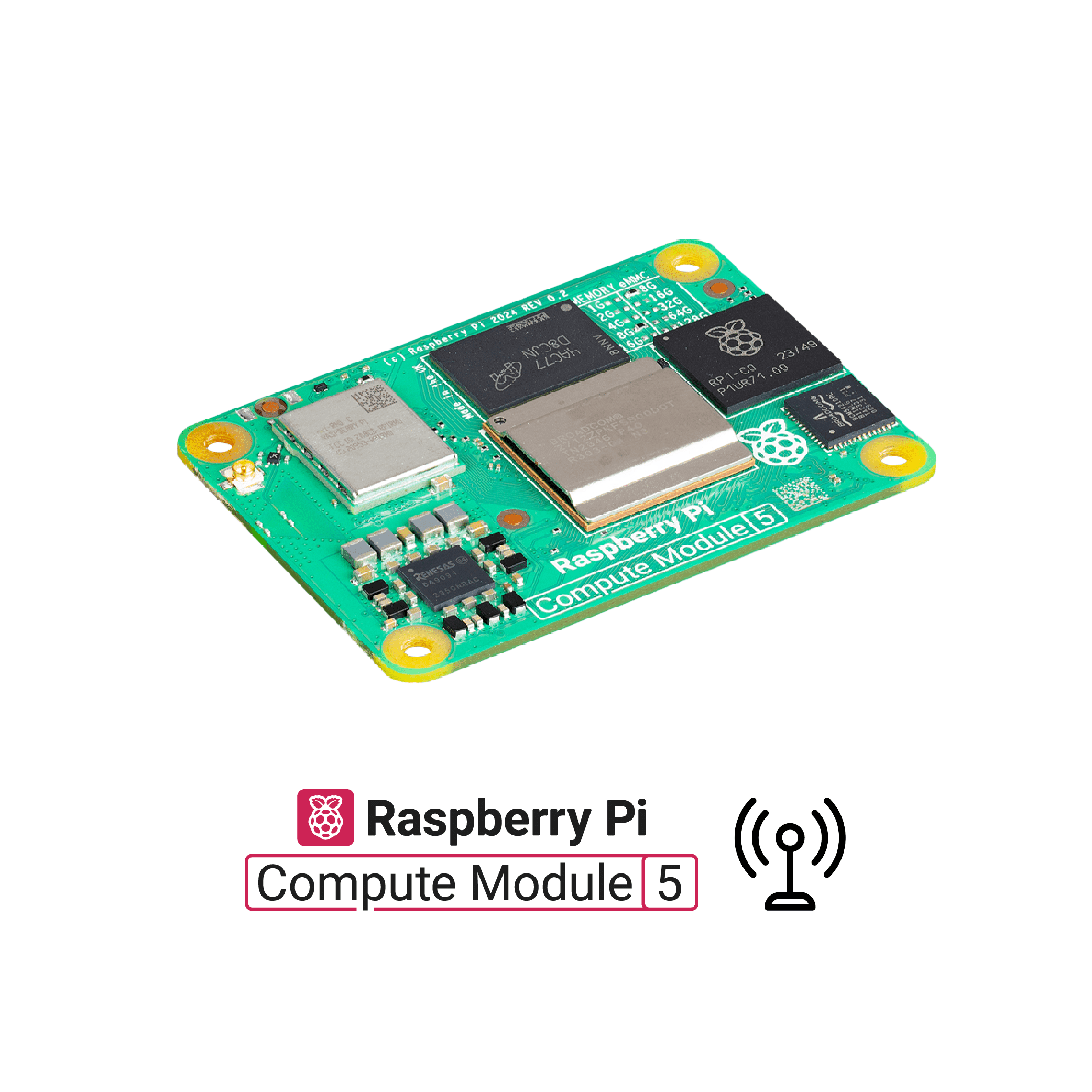 Raspberry Pi Compute Module 5 - Wireless - chọn RAM và eMMC
