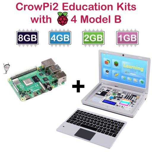 CrowPi2 and Raspberry Pi 4 Model B Education Kits
