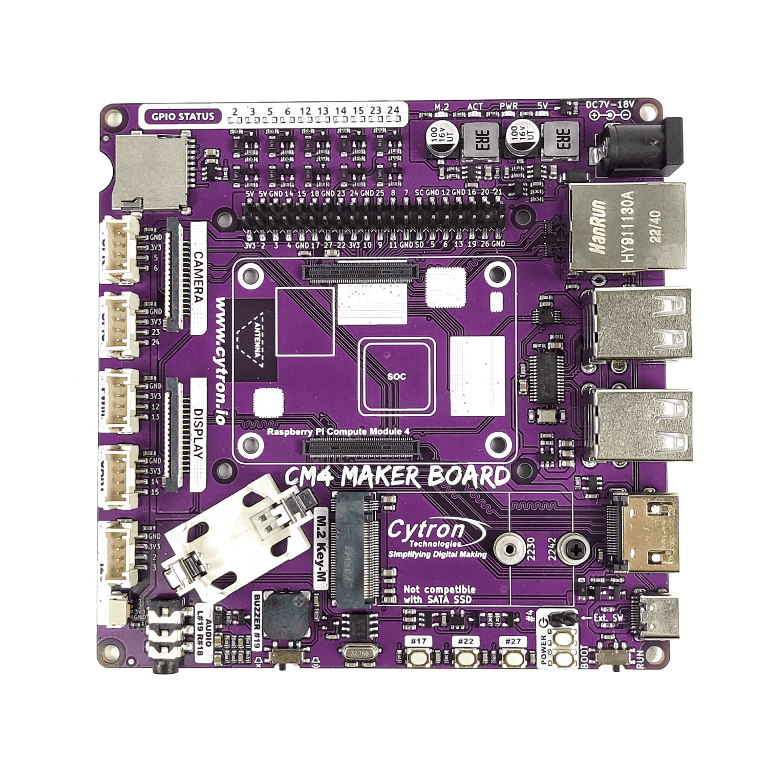 CM4 Maker Board & Kits : Maker’s Carrier Board for Raspberry Pi CM4/CM5