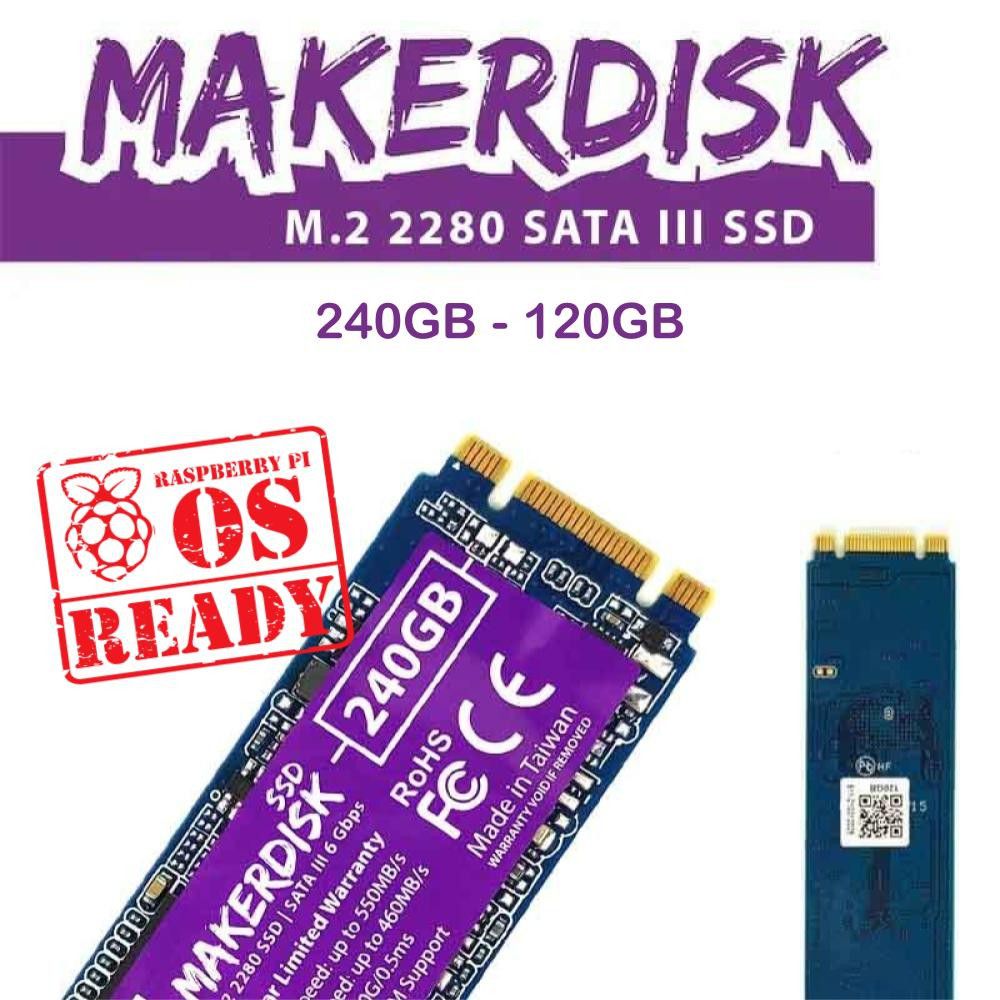 M.2 2280 MakerDisk SATA III SSD with RPi OS