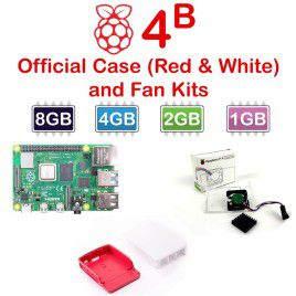 Official Raspberry Pi 4B Case and Fan (Red&White) Kits