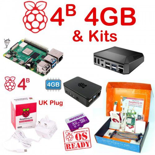 Raspberry Pi 4 Model B 4GB and Kits