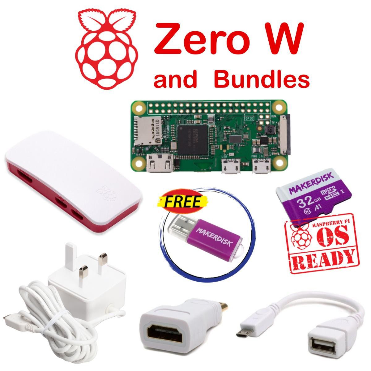 Raspberry Pi Zero W And Bundles 9743