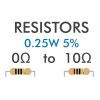 Resistor 0.25W 5% 0R - 10R