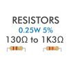 Resistor 0.25W 5% 130R - 1K3