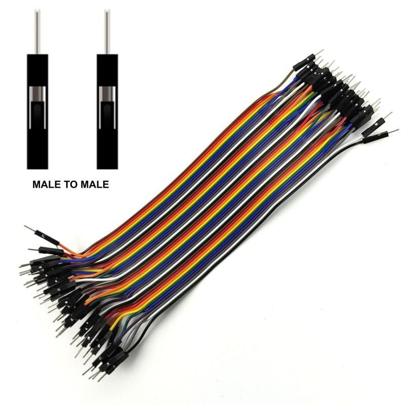sourcing map 2.54mm Pitch 20 Pin 20 Way F/F Rainbow Ribbon Jumper Cable Wires 20cm 