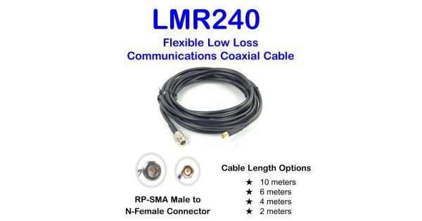 LMR240 Low Loss Coaxial Cable RP-SMA and N Female