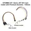 STEMMA QT / Qwiic JST SH 4-pin Cable with Premium Sockets - 150mm