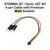 STEMMA QT / Qwiic JST SH 4-pin to Premium Male Headers Cable - 150mm Long