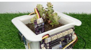 3D Printed Self Watering Pot Featuring Maker Soil Moisture Sensor