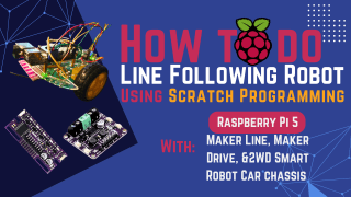 Line Following Robot using Scratch in Raspberry Pi 5