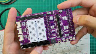 Maker HAT Base, allows you to easily access the Raspberry Pi 400 GPIO pins