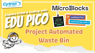 Microblocks with EDU PICO : Project Automated Waste Bin