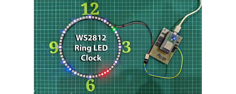 WS2812 Ring LED Clock With NTP Server Using ESP32