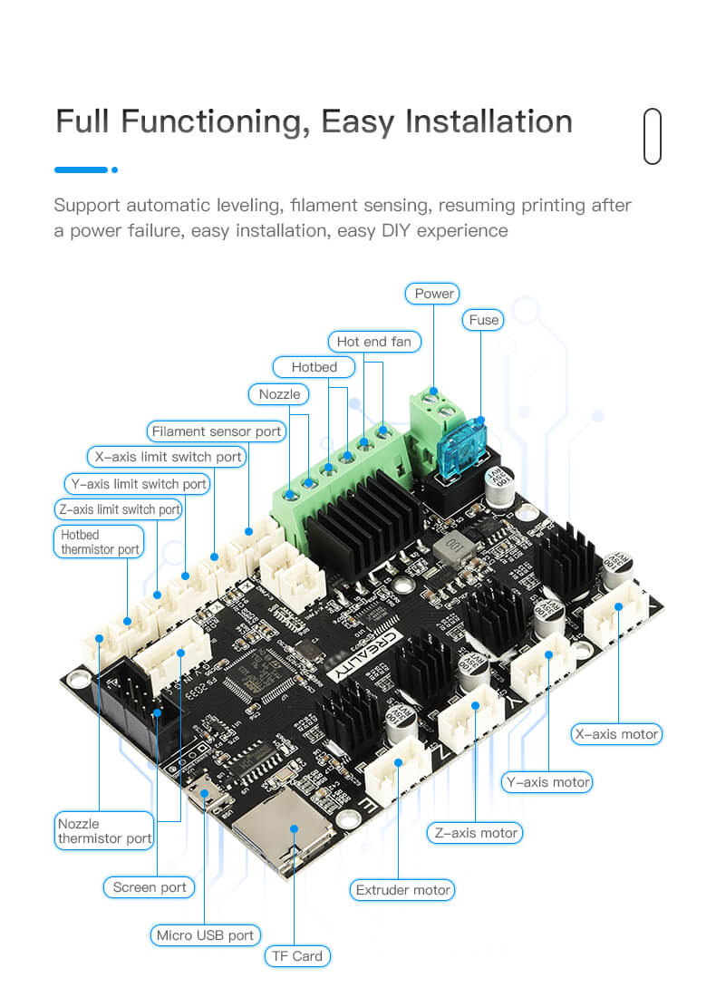 Creality 32-bit Silent Motherboard V4.2.7 For Ender Printer