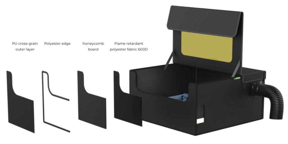 xTool Enclosure: foldable and smoke-proof cover for D1/D1 Pro and othe