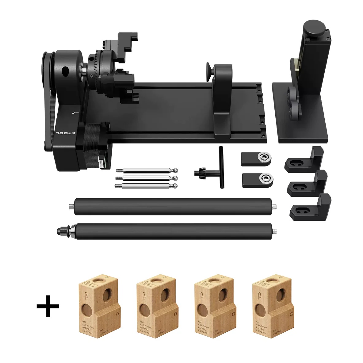 xTool RA2 Pro Rotary, 4-in-1 Laser Rotary for xTool D1, D1 Pro Laser  Engraver