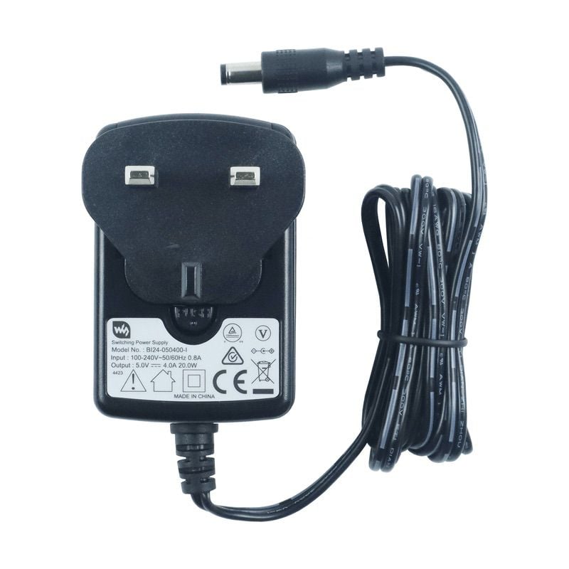 5V 4A DC Jack 2.1mm Universal Power Adapter - UK Plug