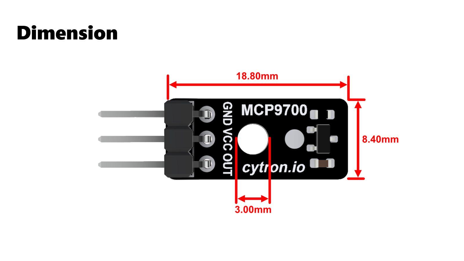 MCP9700 Linear Temperature Sensor (LM35 Compatible)