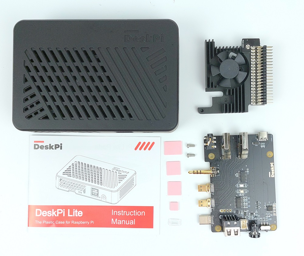 DeskPi Lite Case With Heatsink Fan For Raspberry Pi 4 Model B And Kits