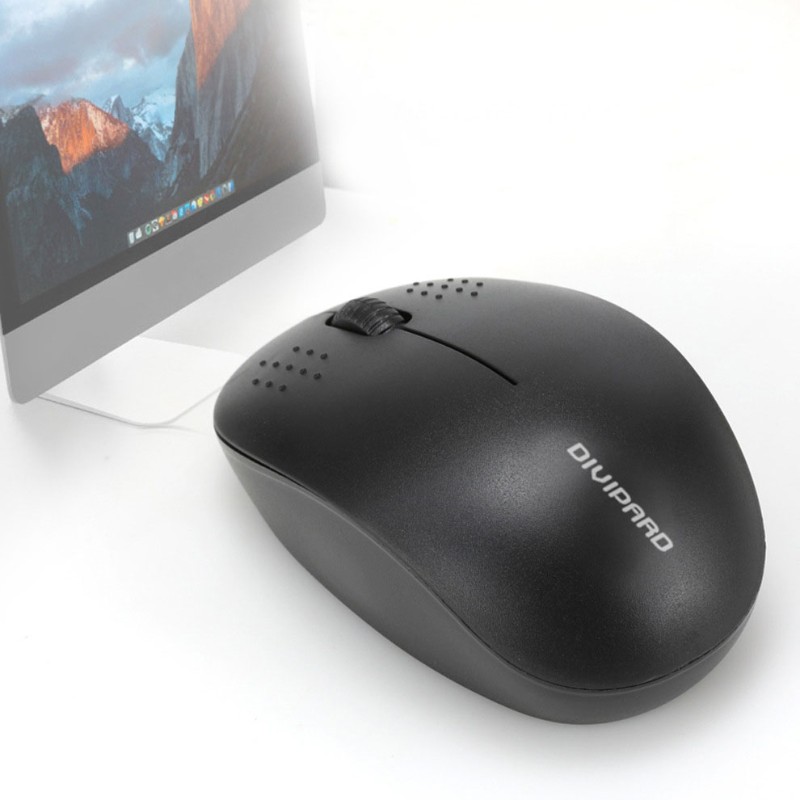 Wireless USB 1000 DPI Mouse - Black