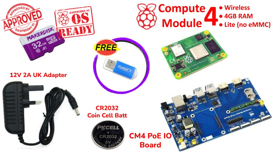 Raspberry Pi CM4 Wireless 4G RAM Lite (no eMMC) and Kits
