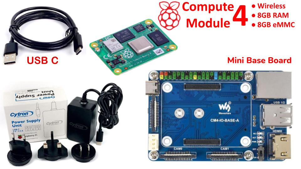 Raspberry Pi CM4 Wireless 8GB RAM 8GB eMMC and Kits