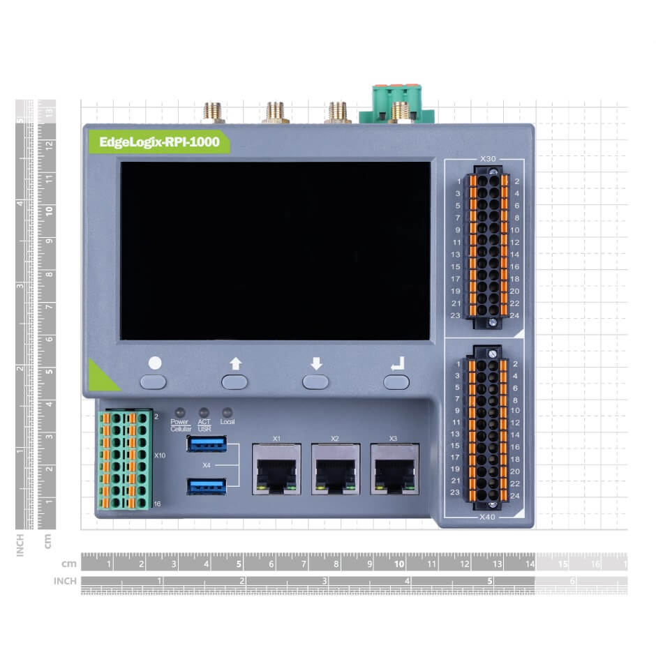 EdgeLogix RPi 1000 Industrial Controller WiFi CM4 8GB RAM 32GB eMMC