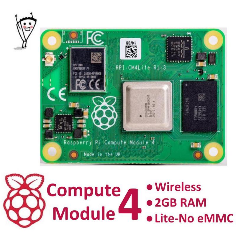 Raspberry Pi CM4 Wireless 2G RAM Lite (no eMMC) and Kits