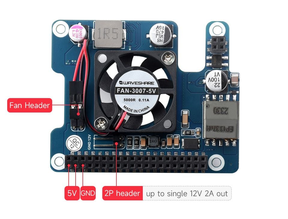 Raspberry Pi 5 Power Over Ethernet (PoE) HAT
