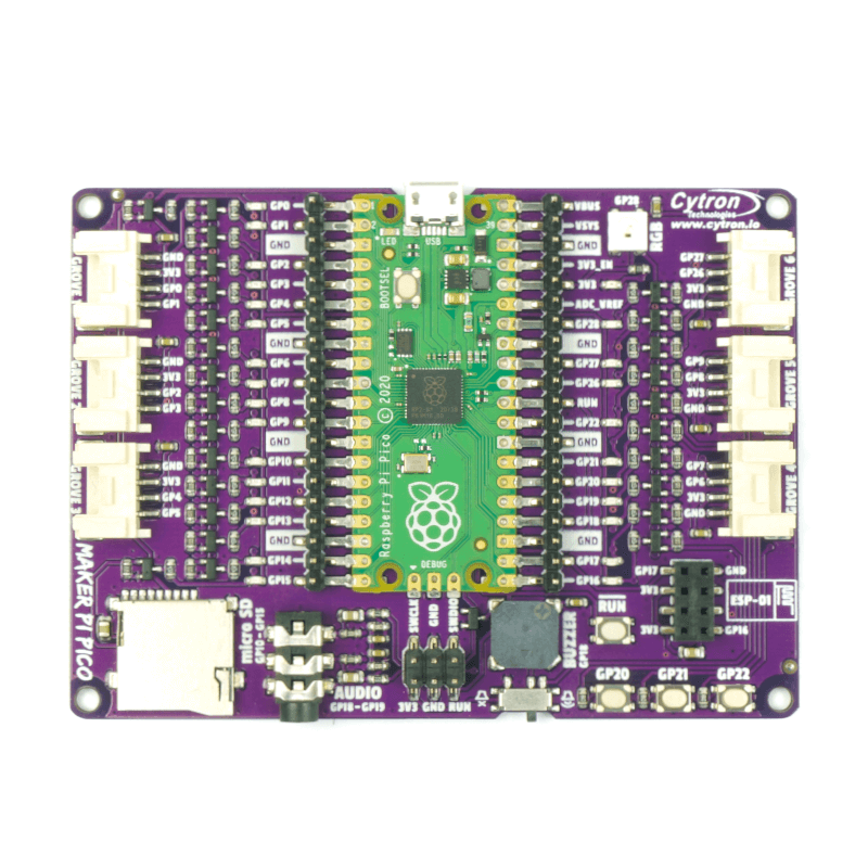 Maker Pi Pico Base (without Pico): Simplifying Pi Pico for Beginners