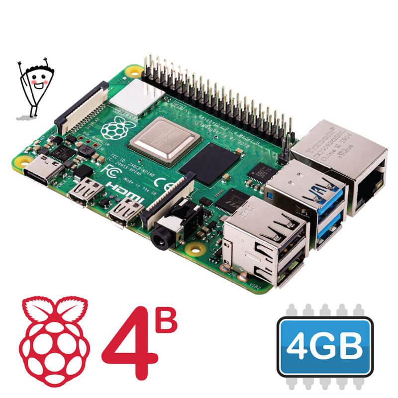 protestantiske sortere æstetisk Raspberry Pi 4 Model B 4GB and Kits