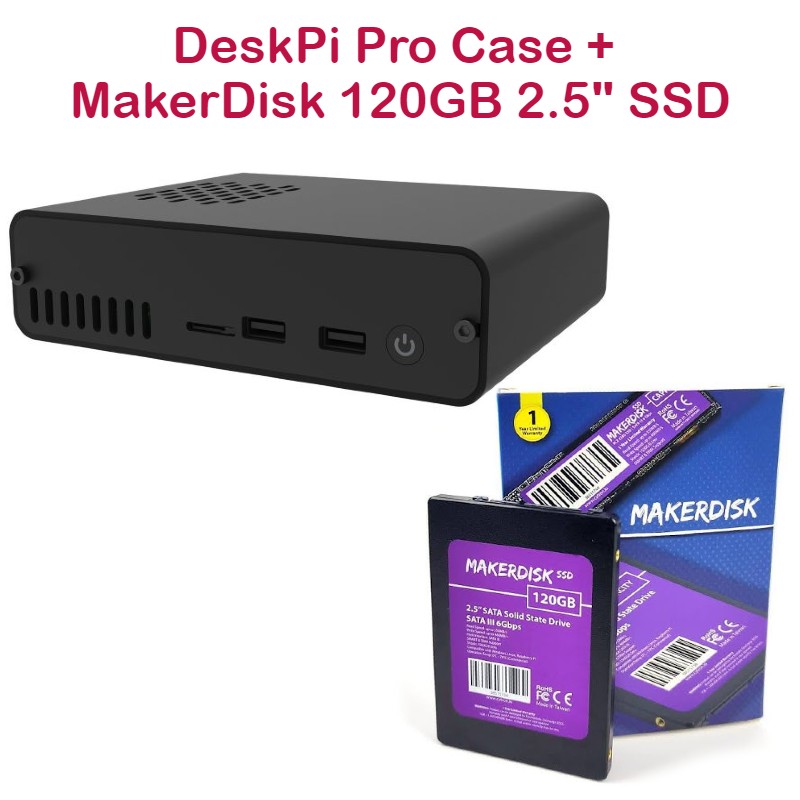 DeskPi Pro Premium Case for Raspberry Pi 4 with SSD