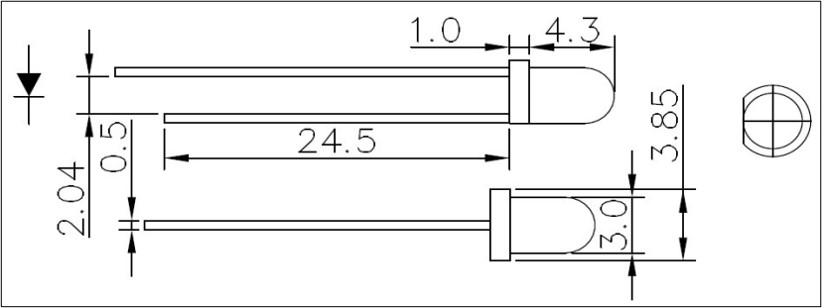 DIODO LED 3MM - SAI SAC