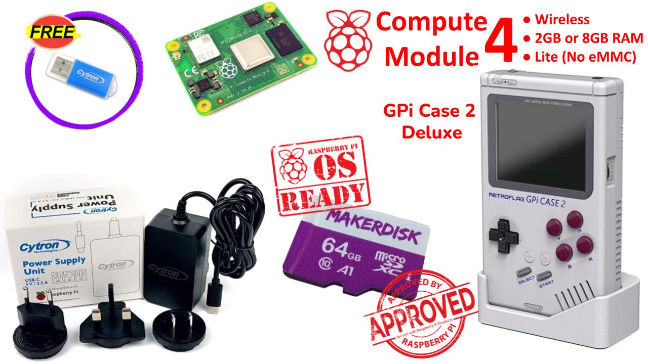 RetroFlag GPi Case 2 Deluxe for Raspberry Pi CM4 and Kits