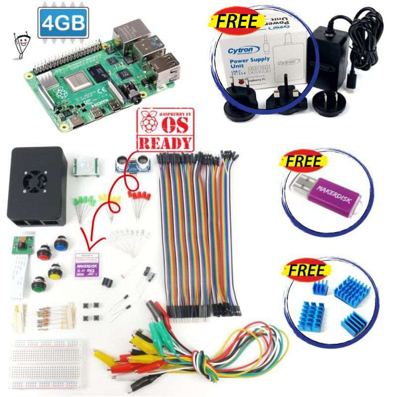 Raspberry Pi 4 Model B Beginner Kit